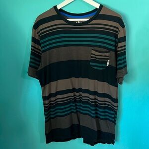 Adidas Striped Short Sleeve T-shirt XL
